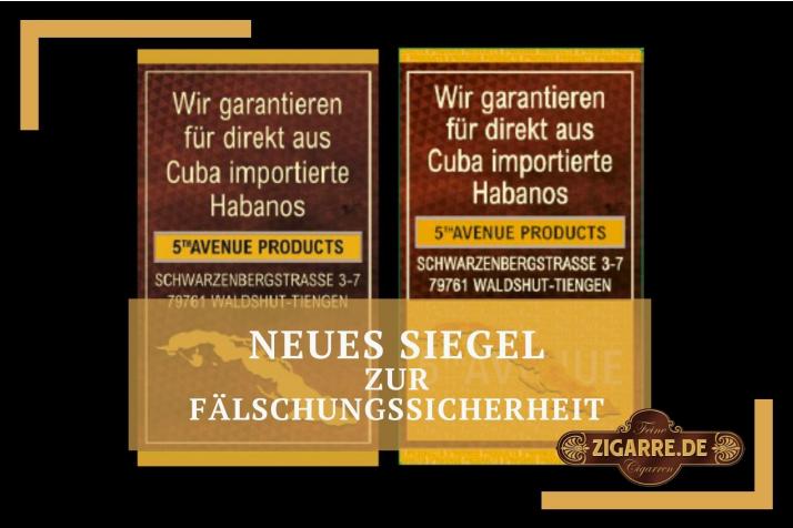 Überarbeitetes Siegel zur Fälschungssicherheit auf Havanna-Produkten