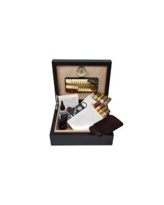 Zigarre.de Aficionado Sampler XL Zusammenstellung von zigarren, Humidor und Cutter mit Etui und Befeuchterflüssigkeit