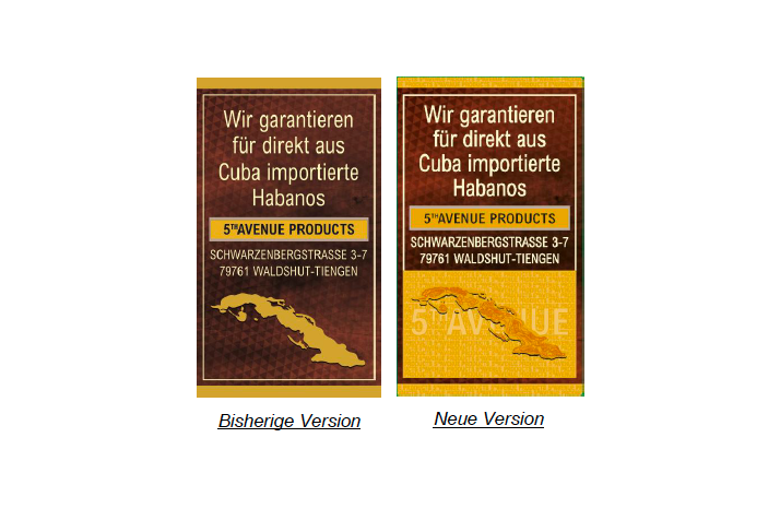 Überarbeitetes Siegel zur Fälschungssicherheit auf Havanna-Produkten