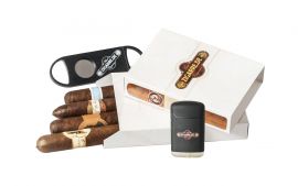 Boutique Sampler zigarre.de Zusammenstellung an Zigarren im Set mit Cutter und Jetflame