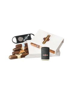 Boutique Sampler zigarre.de Zusammenstellung an Zigarren im Set mit Cutter und Jetflame